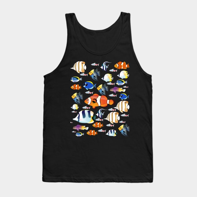 Fish Let's Go for a Swim! Tank Top by Diane Designs